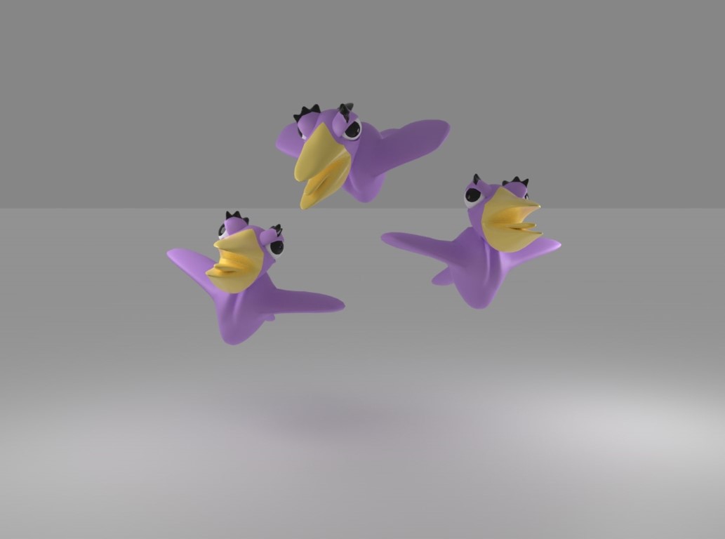 3 3D Vögel
